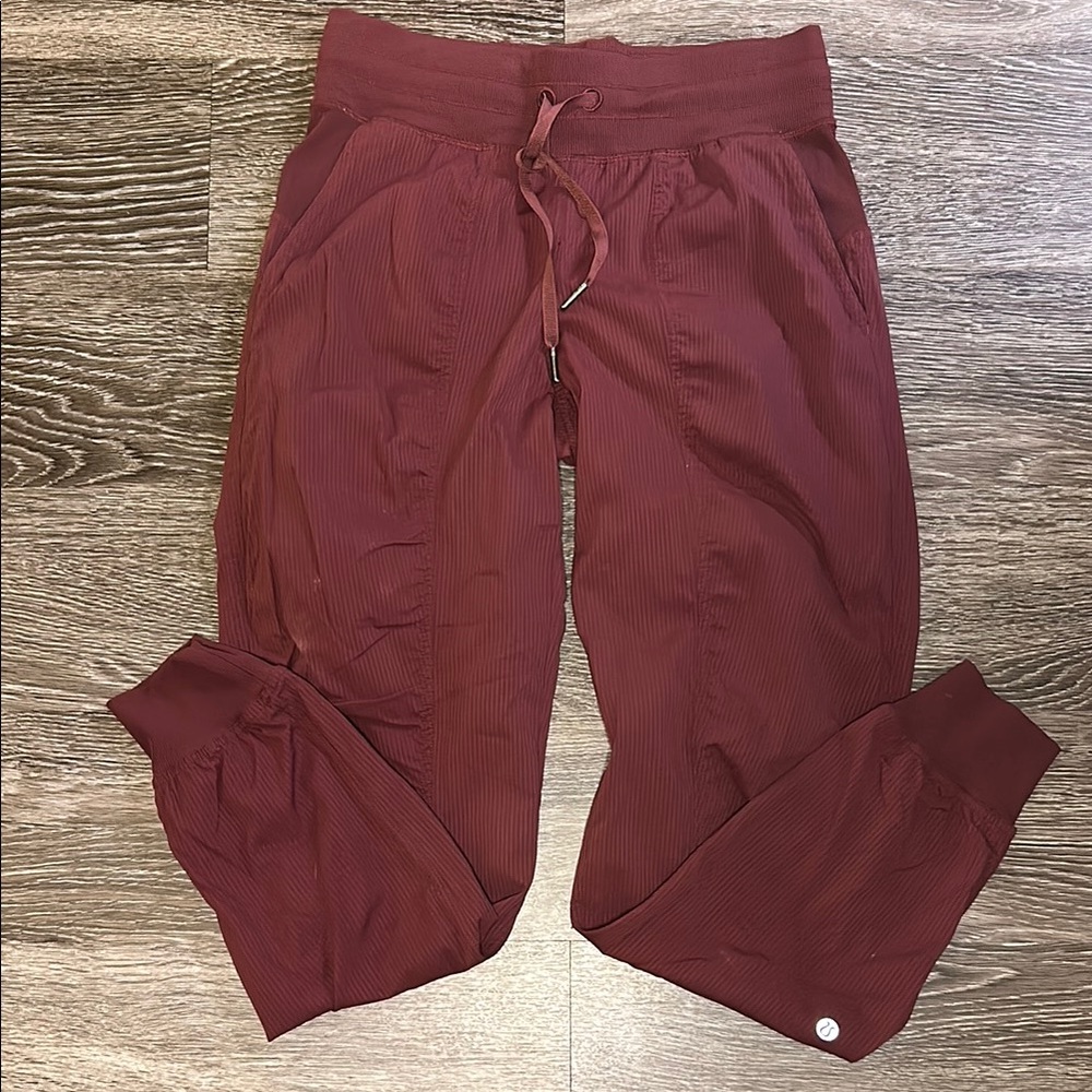 Lululemon Athletica Burgundy Track Pants